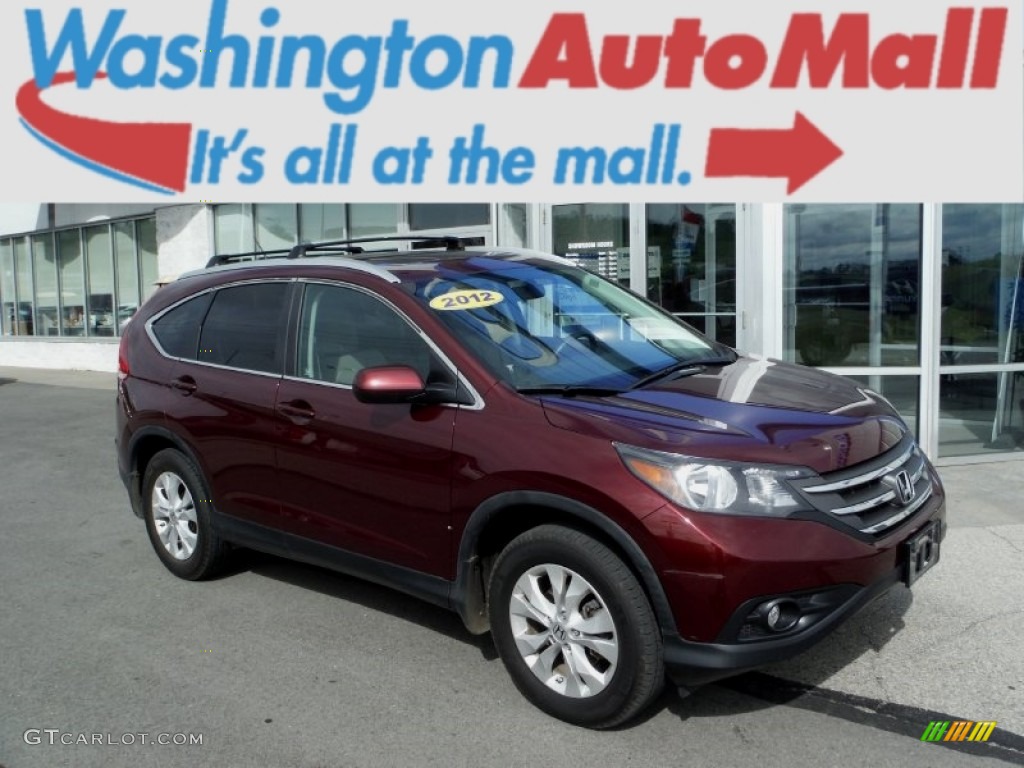 2012 CR-V EX 4WD - Basque Red Pearl II / Beige photo #1