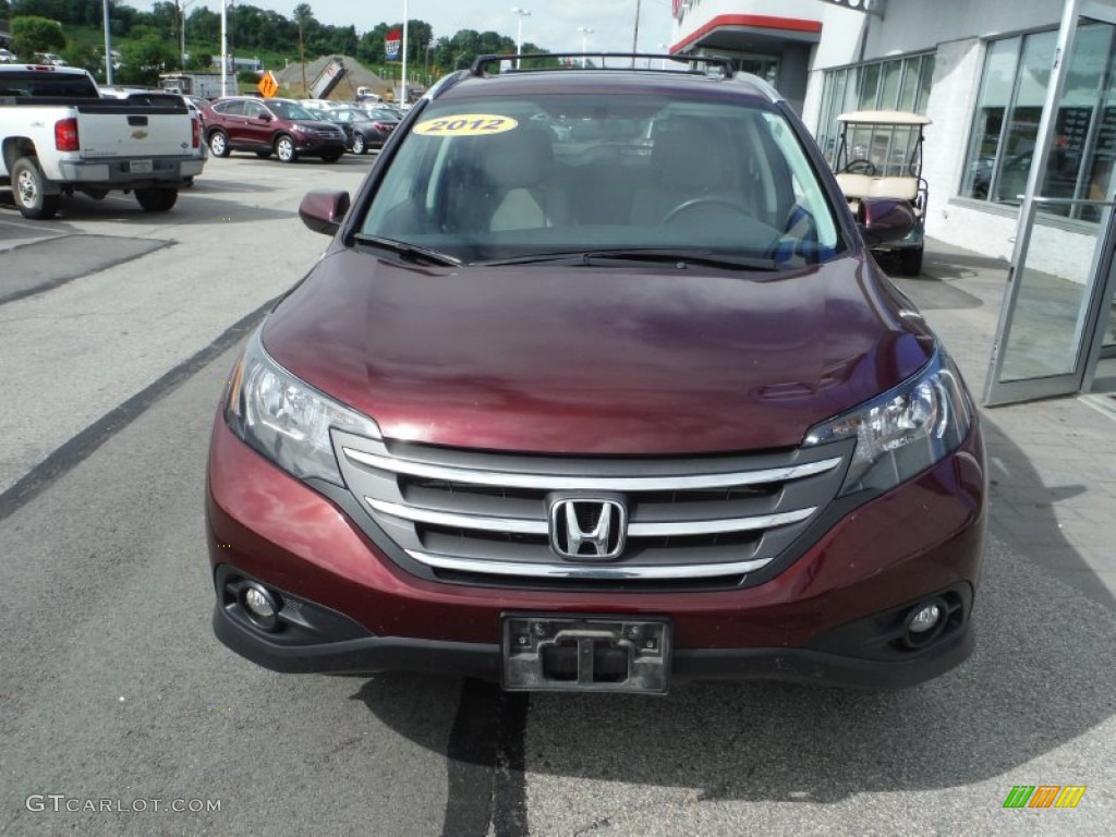 2012 CR-V EX 4WD - Basque Red Pearl II / Beige photo #4