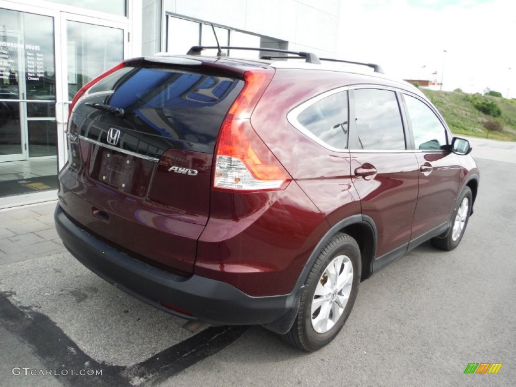 2012 CR-V EX 4WD - Basque Red Pearl II / Beige photo #9