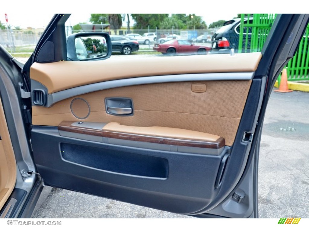 2003 7 Series 745Li Sedan - Sterling Grey Metallic / Dark Beige/Beige III photo #13