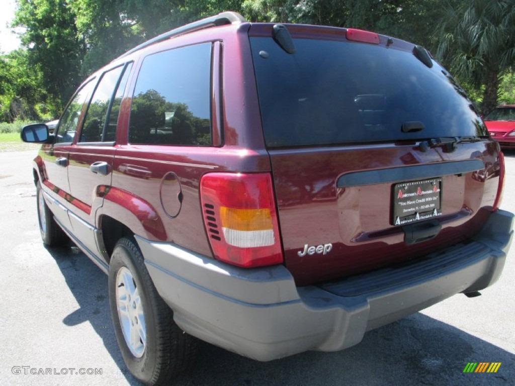 2002 Grand Cherokee Laredo - Dark Garnet Red Pearlcoat / Sandstone photo #5