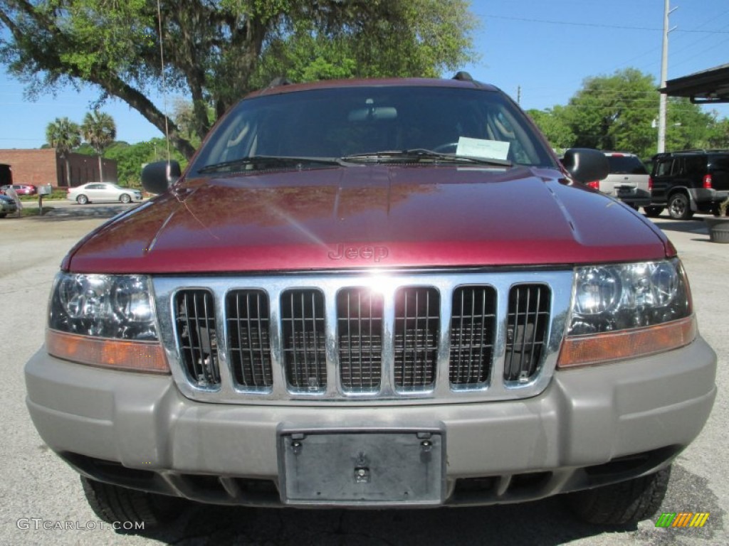 2002 Grand Cherokee Laredo - Dark Garnet Red Pearlcoat / Sandstone photo #8