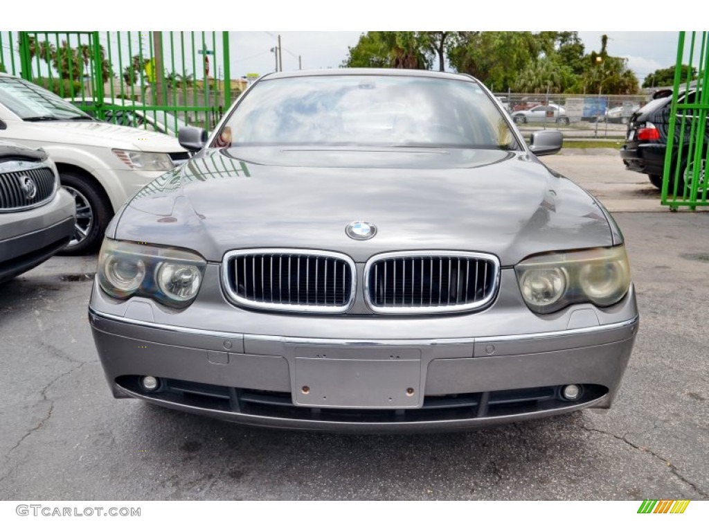 2003 7 Series 745Li Sedan - Sterling Grey Metallic / Dark Beige/Beige III photo #36