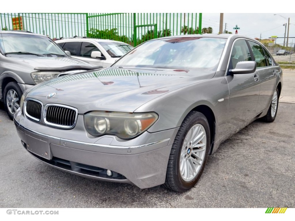 2003 7 Series 745Li Sedan - Sterling Grey Metallic / Dark Beige/Beige III photo #37