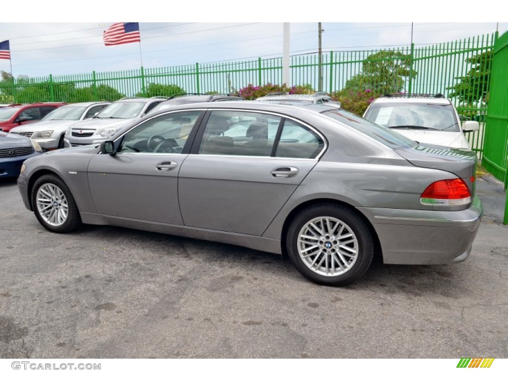 2003 7 Series 745Li Sedan - Sterling Grey Metallic / Dark Beige/Beige III photo #41