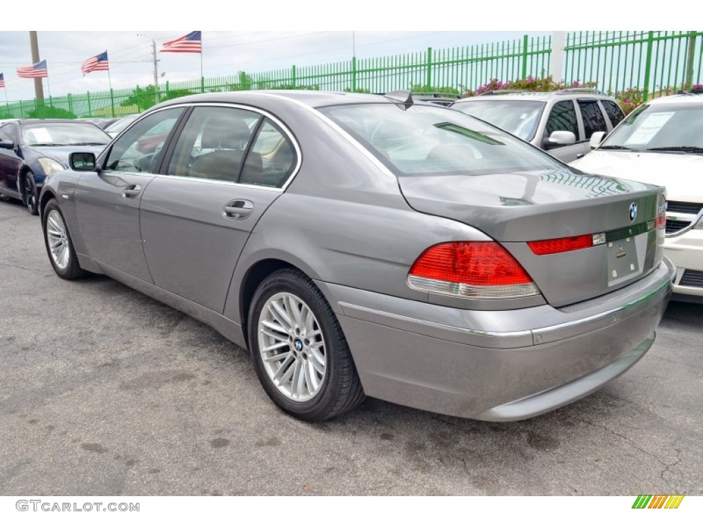 2003 7 Series 745Li Sedan - Sterling Grey Metallic / Dark Beige/Beige III photo #42