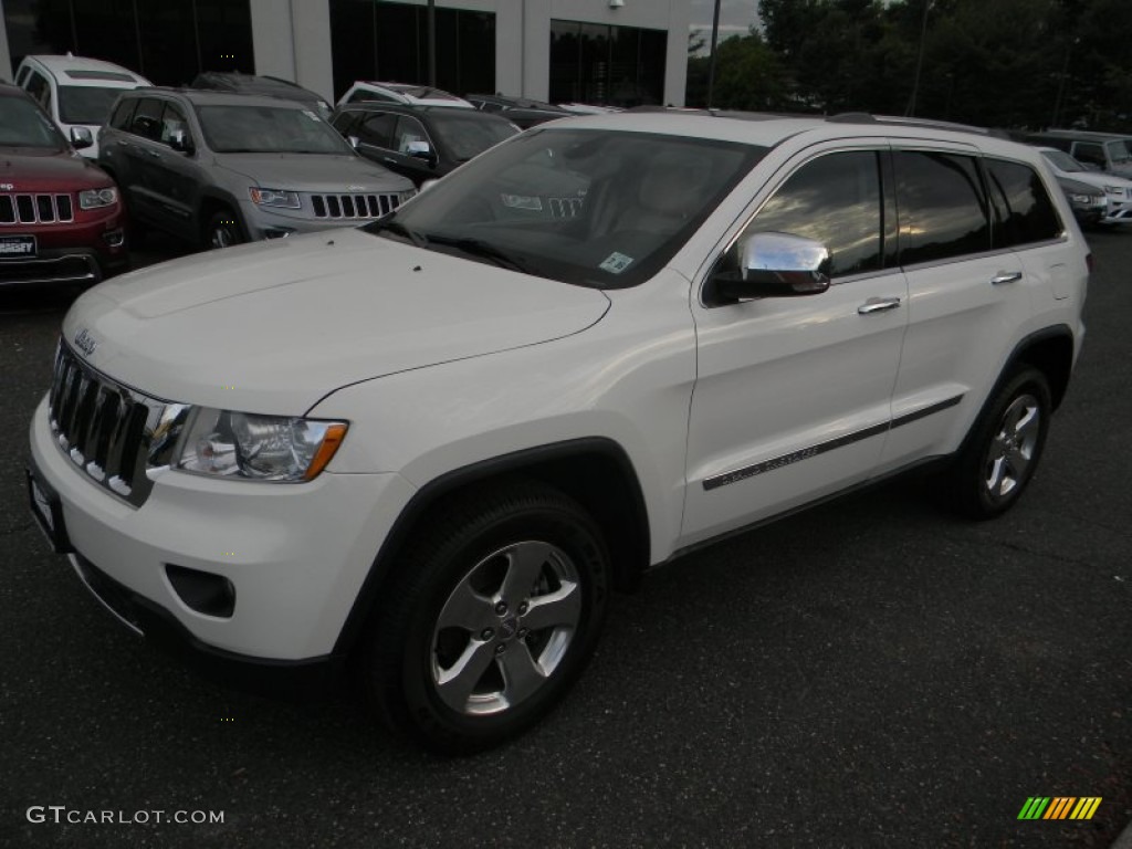 2011 Grand Cherokee Limited 4x4 - Stone White / Black/Light Frost Beige photo #1