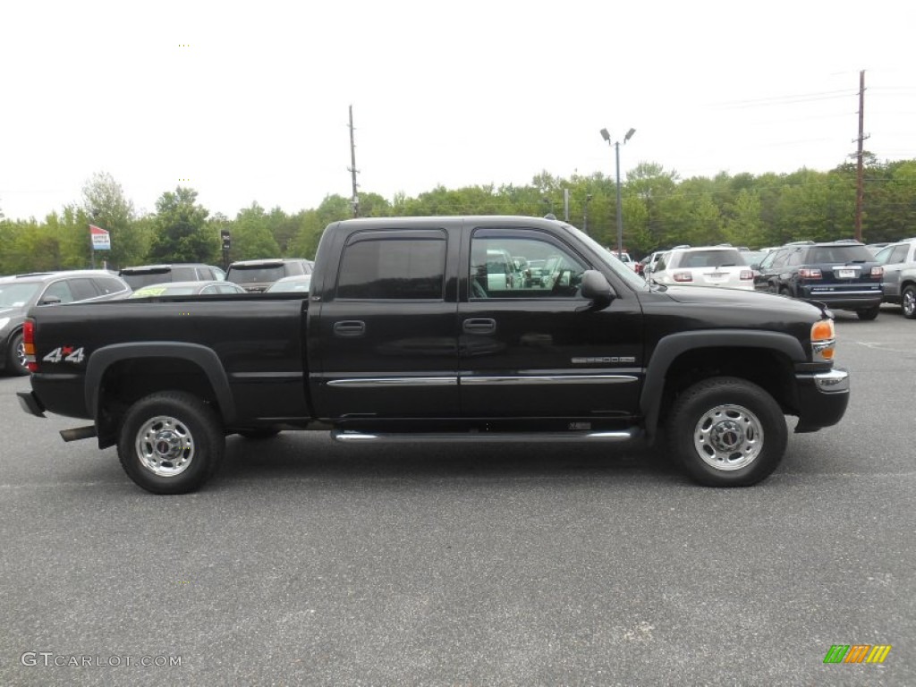 2005 Sierra 2500HD SLT Crew Cab 4x4 - Onyx Black / Dark Pewter photo #2