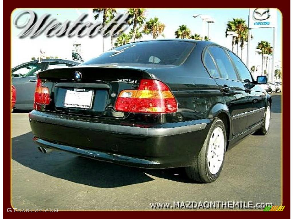 2003 3 Series 325i Sedan - Jet Black / Black photo #4
