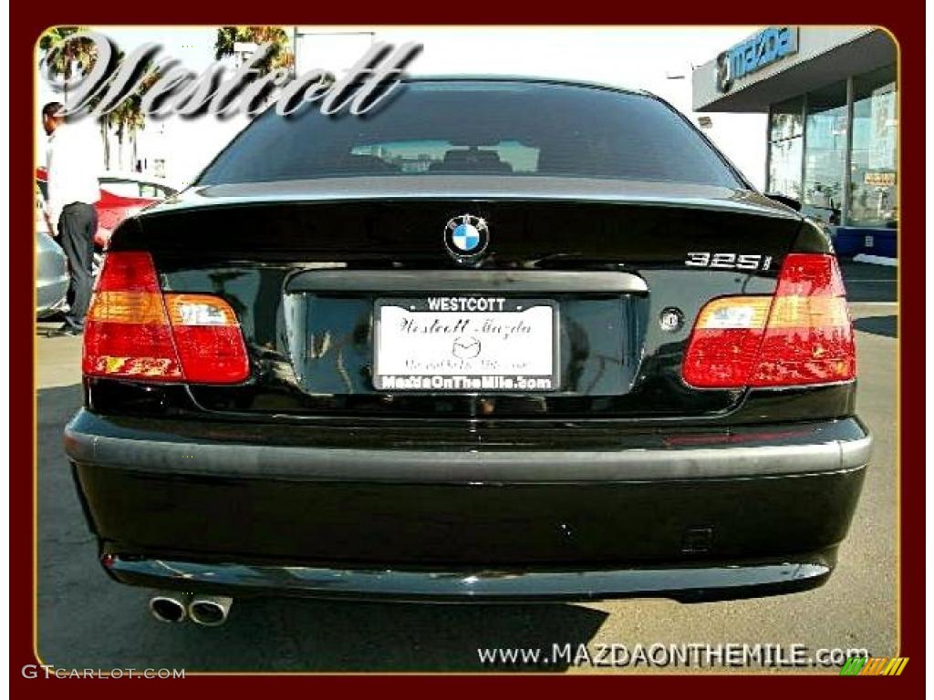 2003 3 Series 325i Sedan - Jet Black / Black photo #5