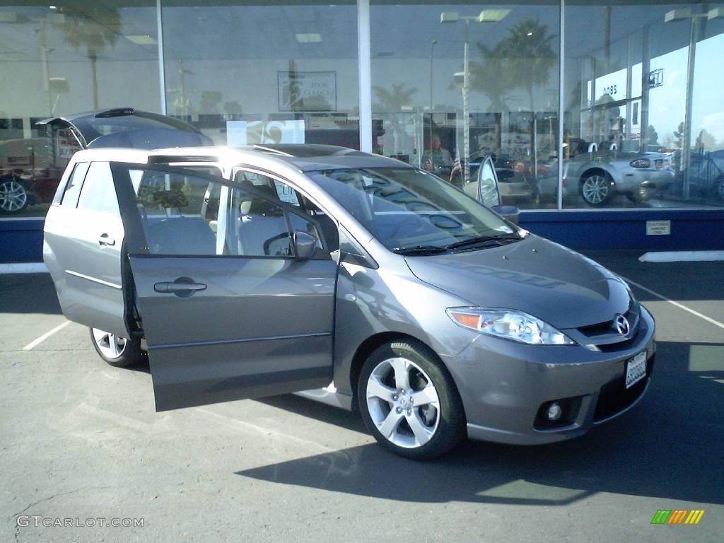 2007 MAZDA5 Touring - Galaxy Gray Mica / Black photo #7
