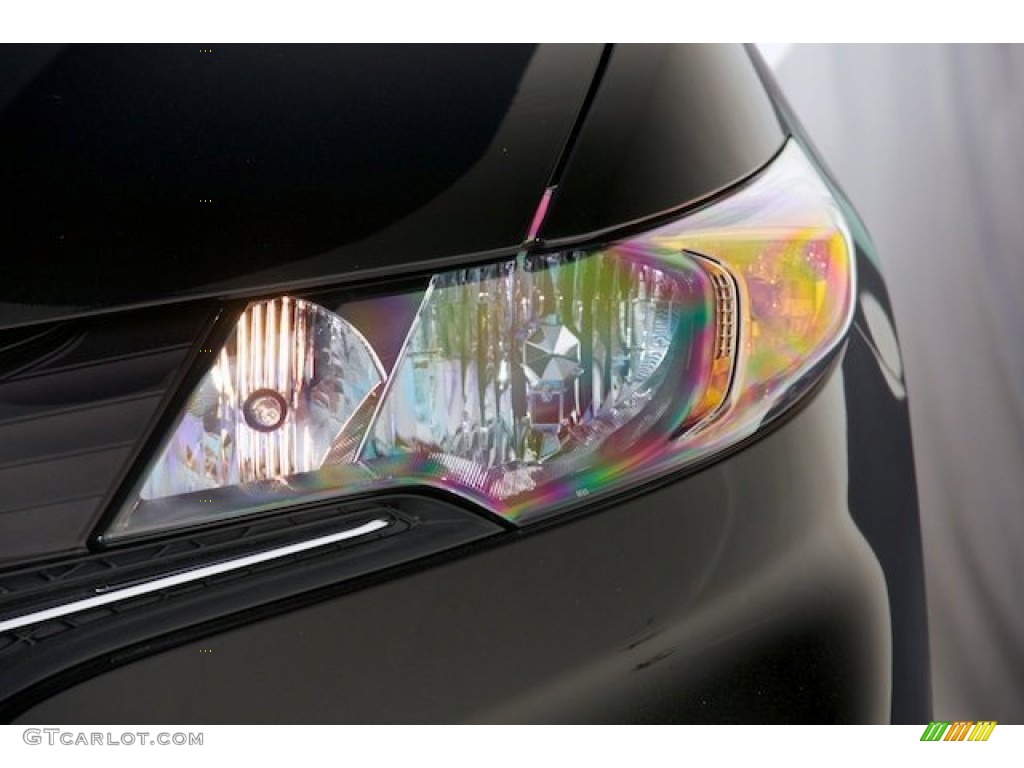 2015 Civic LX Coupe - Crystal Black Pearl / Black photo #5