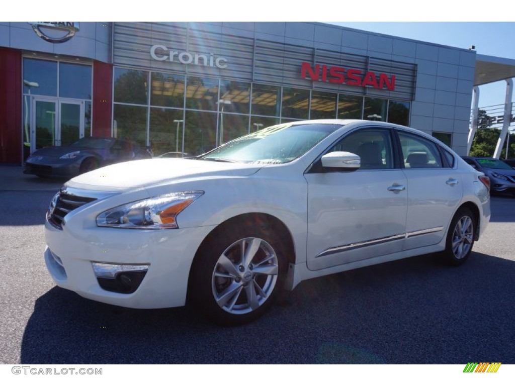 2015 Altima 2.5 SL - Pearl White / Beige photo #1