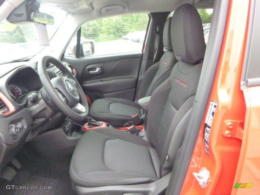 Black Interior 2015 Jeep Renegade Trailhawk 4x4 Photo #104538154