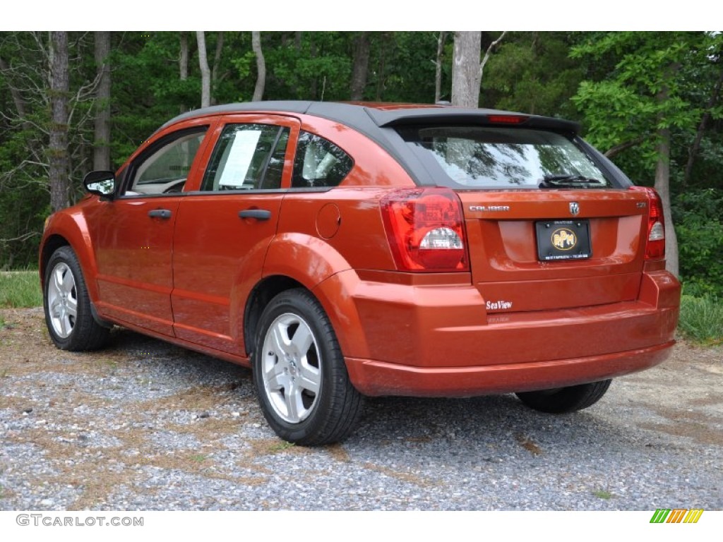 2008 Caliber SXT - Sunburst Orange Pearl / Pastel Pebble Beige photo #4