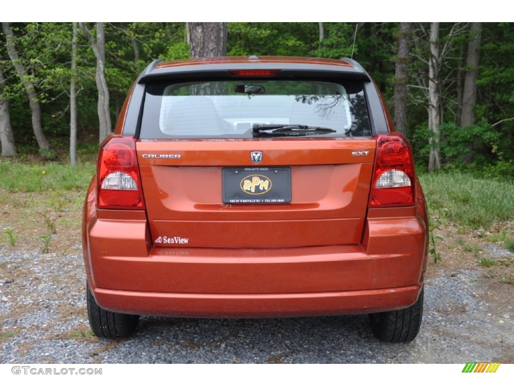 2008 Caliber SXT - Sunburst Orange Pearl / Pastel Pebble Beige photo #5