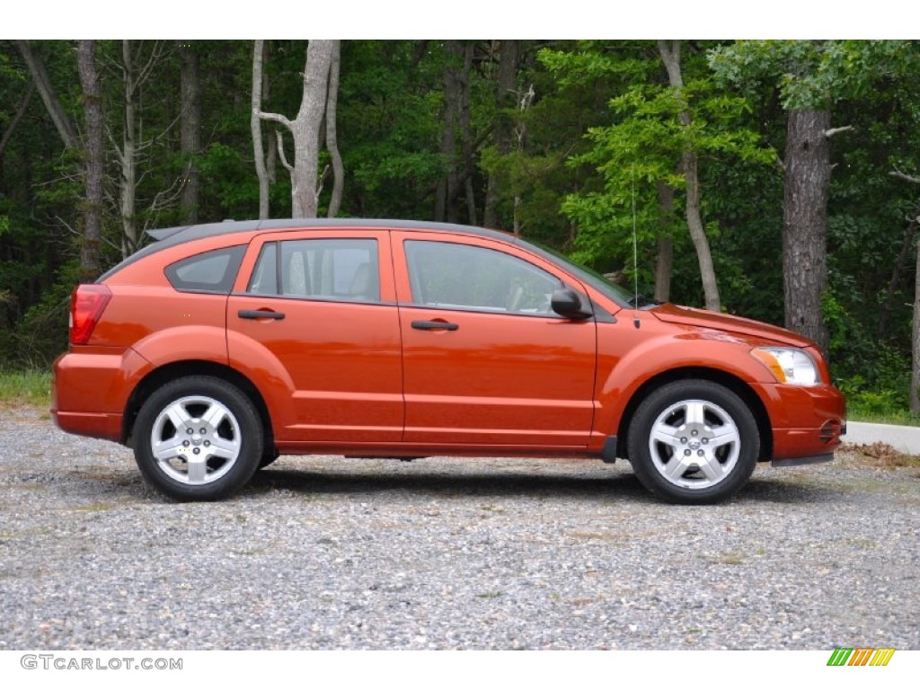 2008 Caliber SXT - Sunburst Orange Pearl / Pastel Pebble Beige photo #8