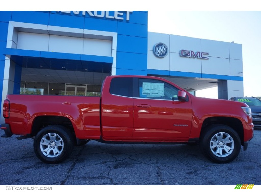 Red Hot 2015 Chevrolet Colorado LT Extended Cab Exterior Photo #104545126