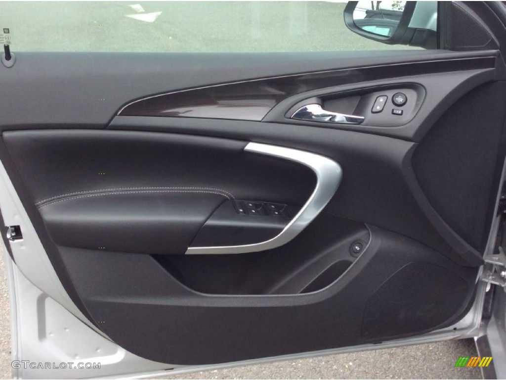 2015 Buick Regal AWD Ebony Door Panel Photo #104555893
