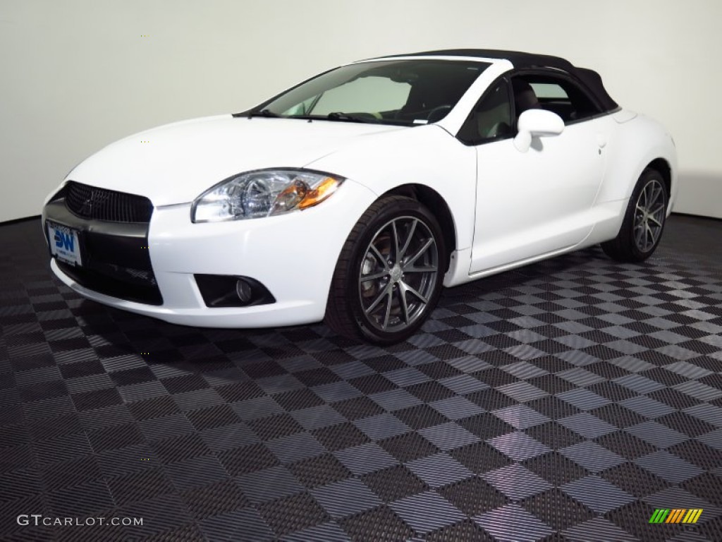 2012 Eclipse Spyder GS Sport - Northstar White / Dark Charcoal photo #9