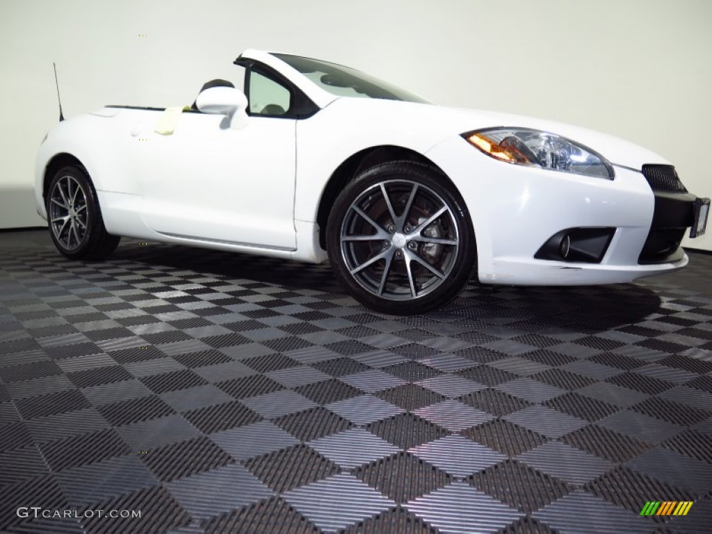 2012 Eclipse Spyder GS Sport - Northstar White / Dark Charcoal photo #37