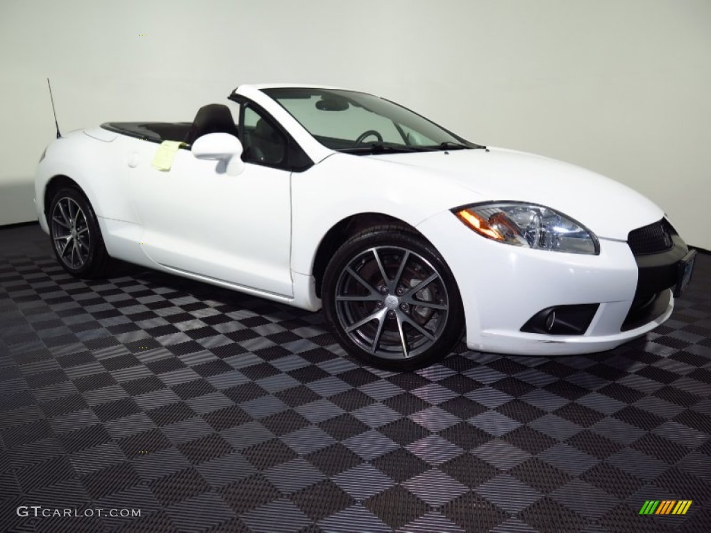 2012 Eclipse Spyder GS Sport - Northstar White / Dark Charcoal photo #38