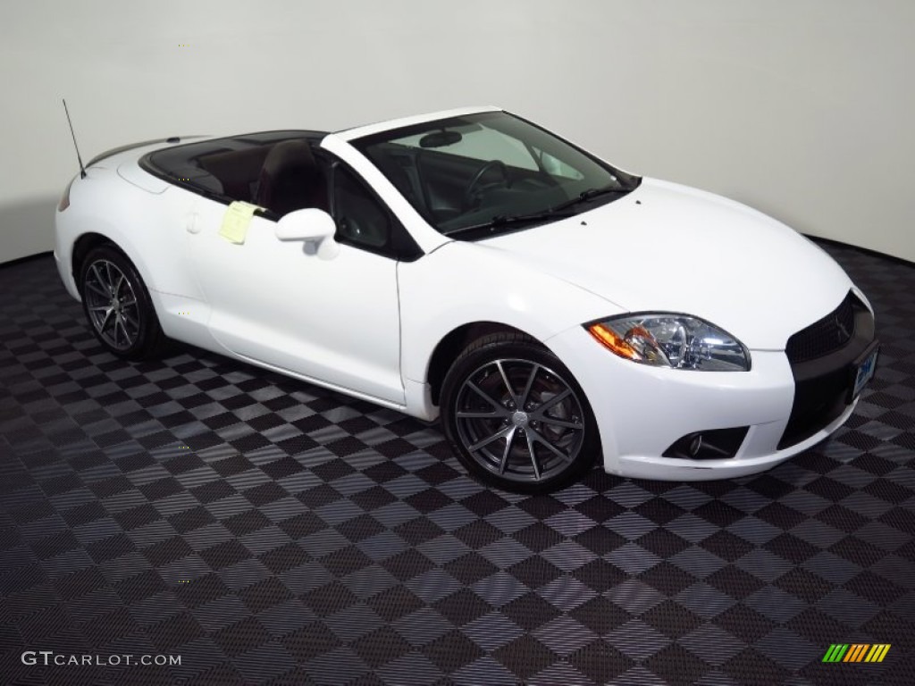 2012 Eclipse Spyder GS Sport - Northstar White / Dark Charcoal photo #39