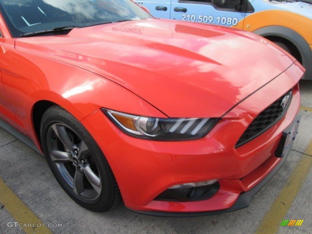 2015 Mustang V6 Convertible - Competition Orange / Ebony photo #1