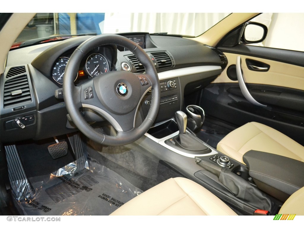Savanna Beige Interior 2012 BMW 1 Series 128i Coupe Photo #104570008