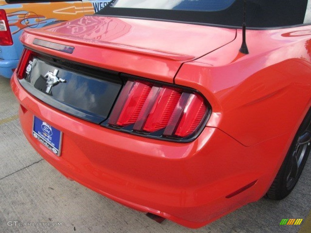 2015 Mustang V6 Convertible - Competition Orange / Ebony photo #3