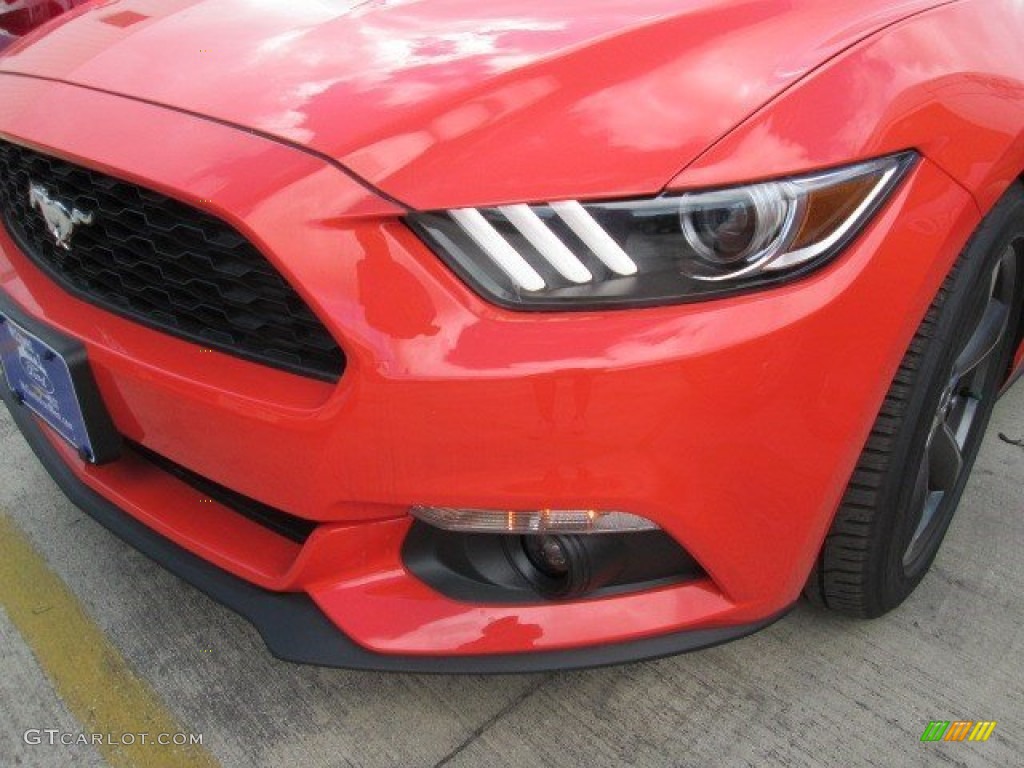 2015 Mustang V6 Convertible - Competition Orange / Ebony photo #13