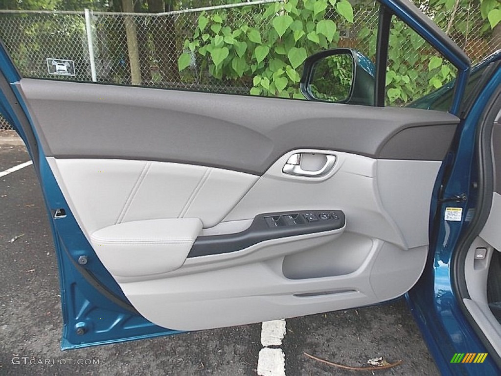 2012 Civic EX-L Sedan - Dyno Blue Pearl / Gray photo #10