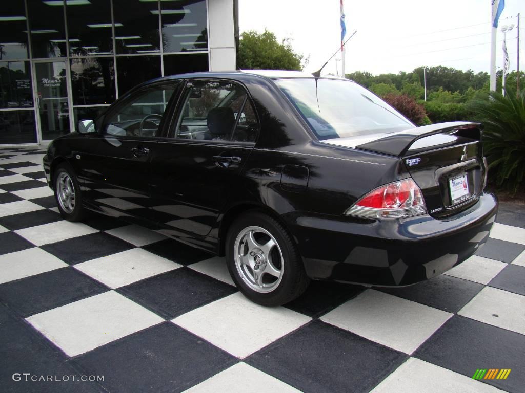 2004 Lancer OZ Rally - Labrador Black Pearl / Black photo #3