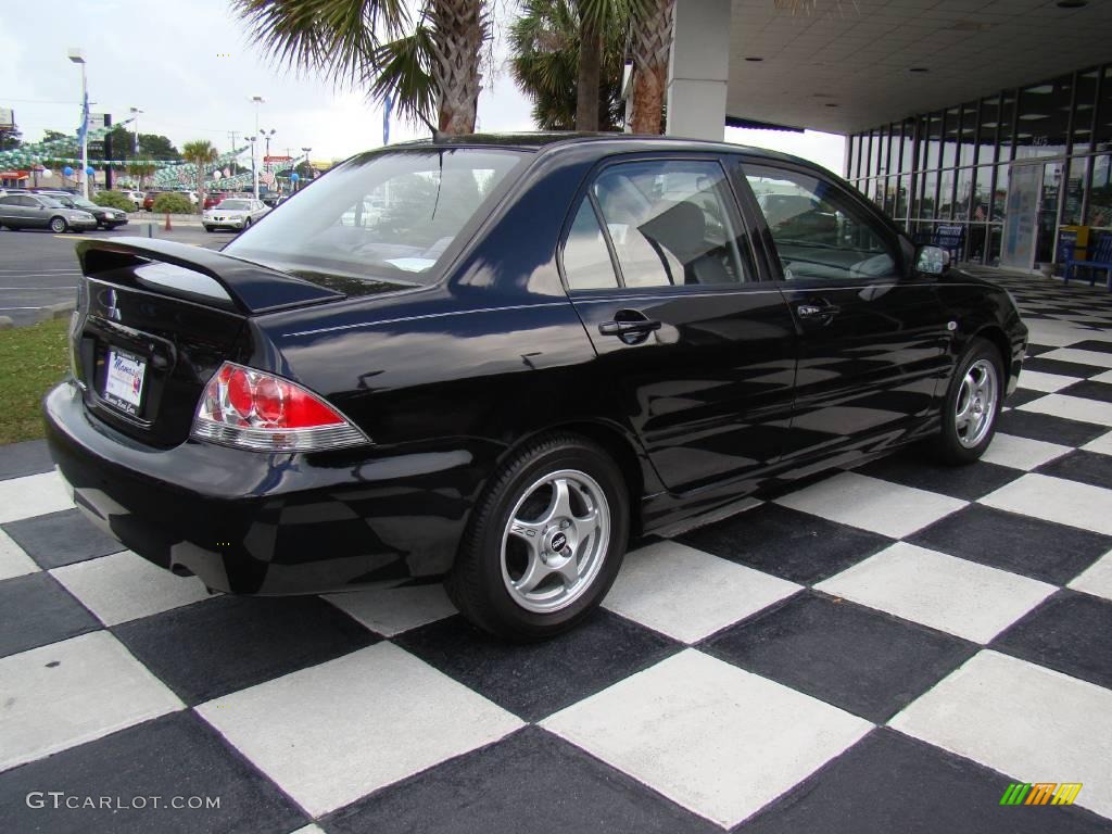 2004 Lancer OZ Rally - Labrador Black Pearl / Black photo #5