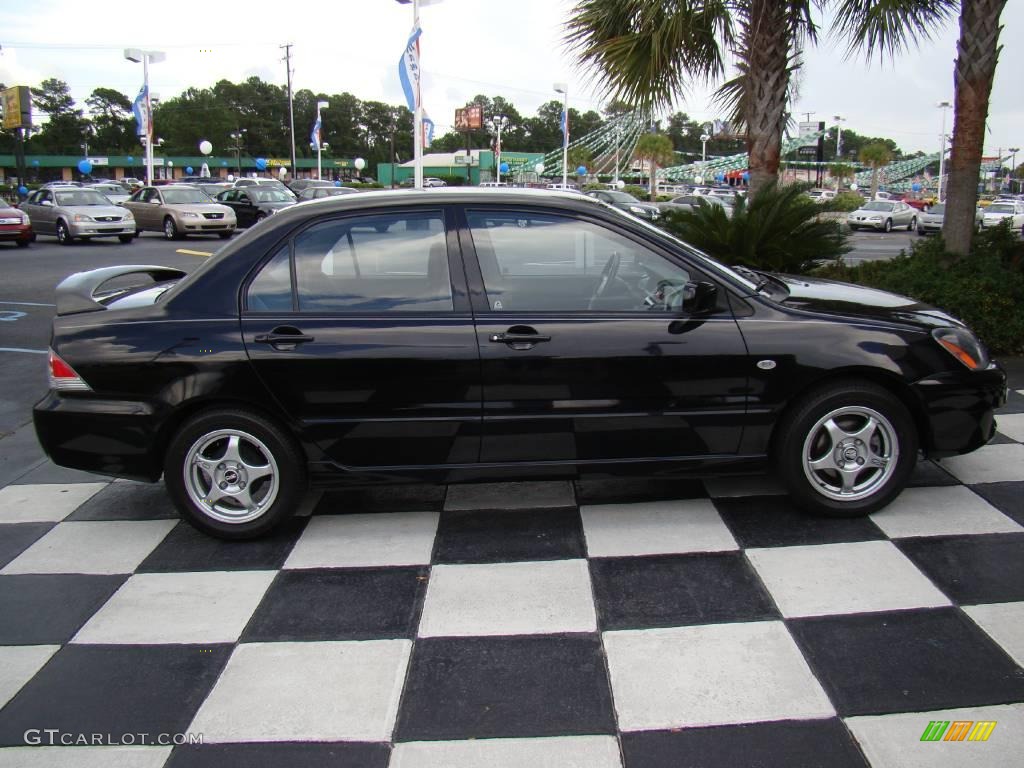 2004 Lancer OZ Rally - Labrador Black Pearl / Black photo #6