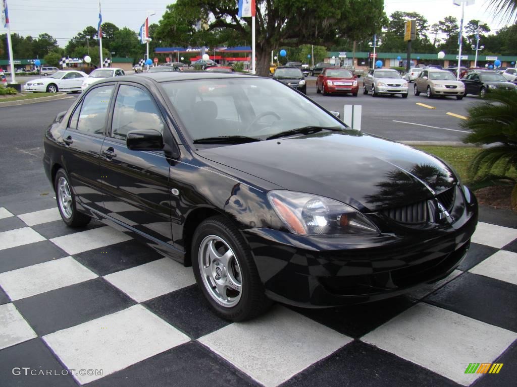 2004 Lancer OZ Rally - Labrador Black Pearl / Black photo #7
