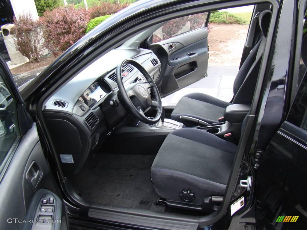 2004 Lancer OZ Rally - Labrador Black Pearl / Black photo #9