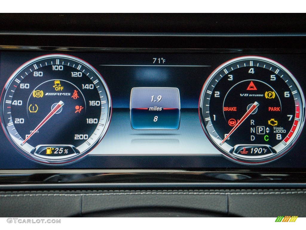 2015 Mercedes-Benz S 63 AMG 4Matic Coupe Gauges Photo #104583783