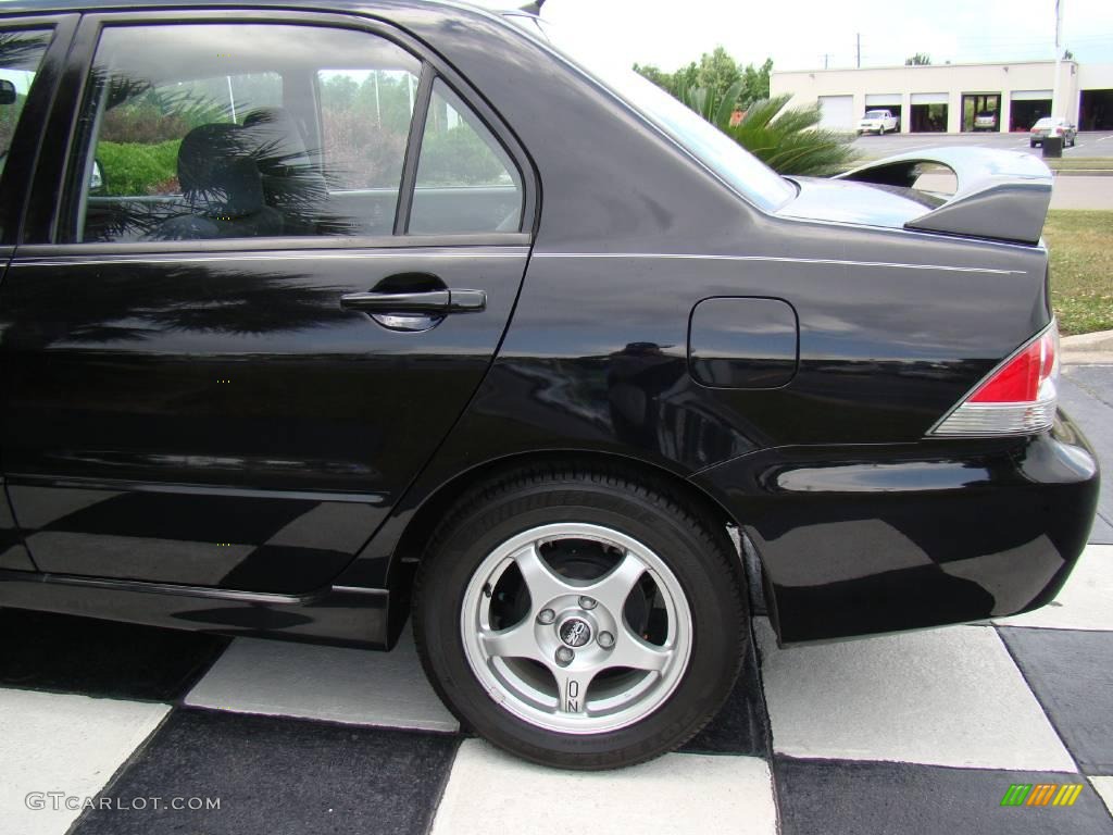 2004 Lancer OZ Rally - Labrador Black Pearl / Black photo #23