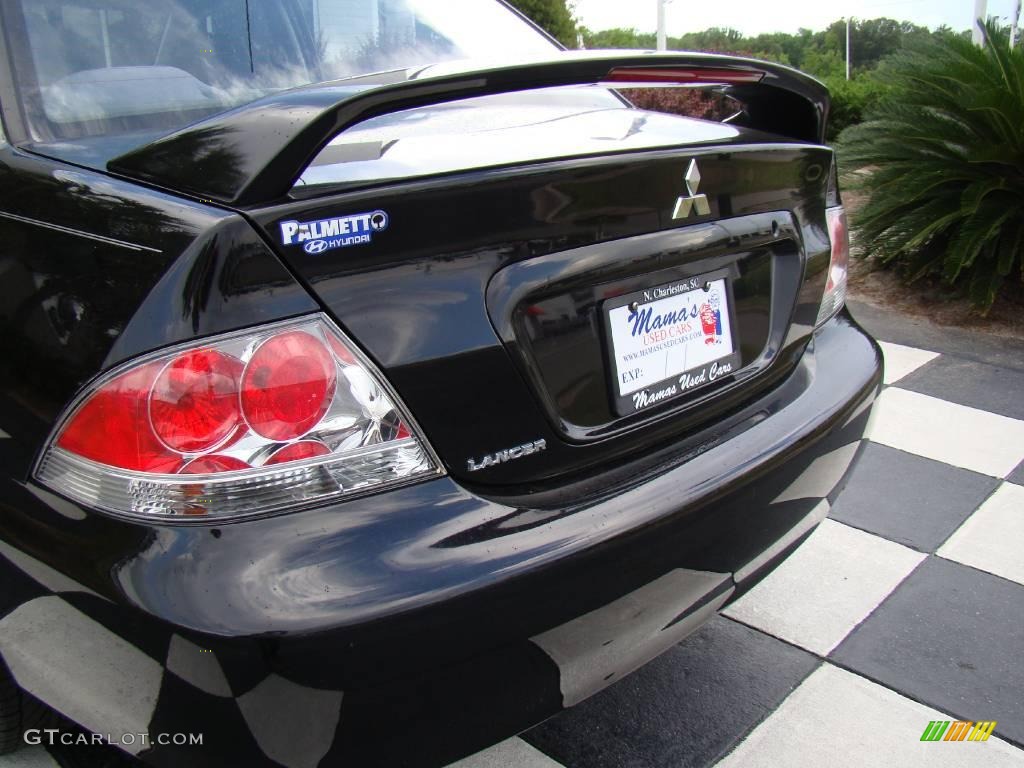 2004 Lancer OZ Rally - Labrador Black Pearl / Black photo #25