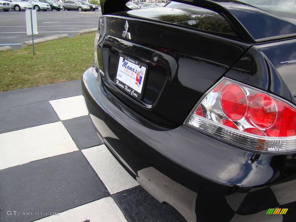 2004 Lancer OZ Rally - Labrador Black Pearl / Black photo #26