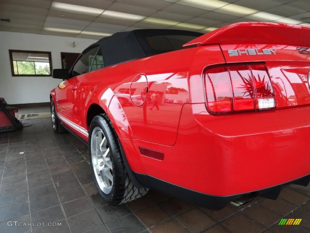 2007 Mustang Shelby GT500 Convertible - Torch Red / Black/Red photo #13