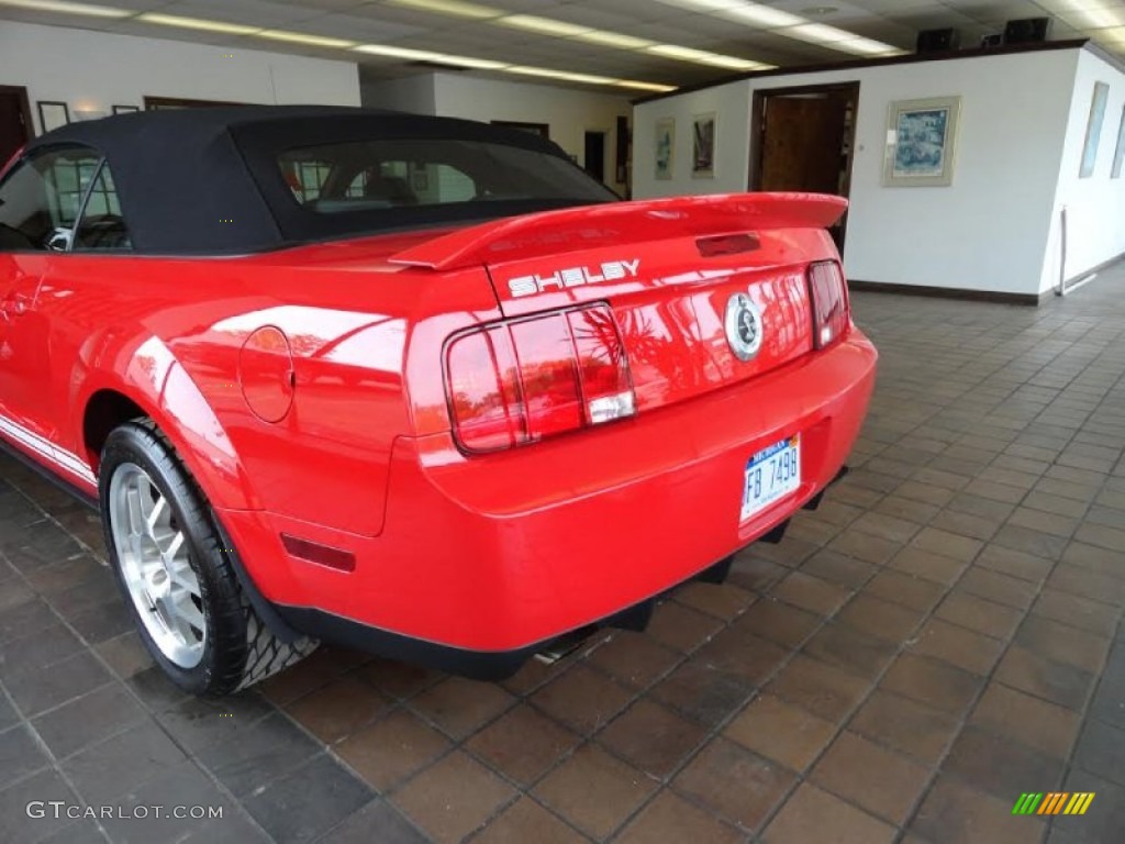 2007 Mustang Shelby GT500 Convertible - Torch Red / Black/Red photo #14