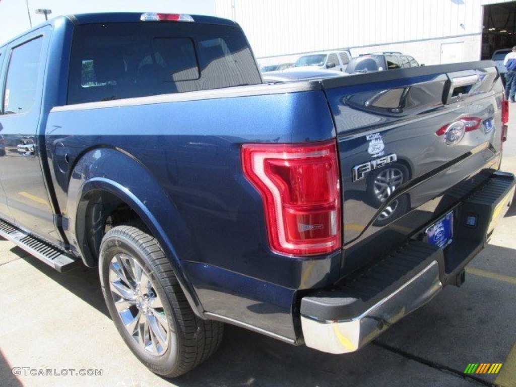 2015 F150 XLT SuperCrew - Blue Jeans Metallic / Medium Earth Gray photo #14