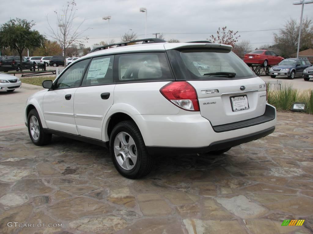 2009 Outback 2.5i Wagon - Satin White Pearl / Warm Ivory photo #3