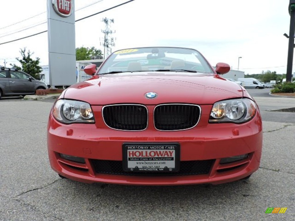 2011 1 Series 128i Convertible - Crimson Red / Savanna Beige photo #2