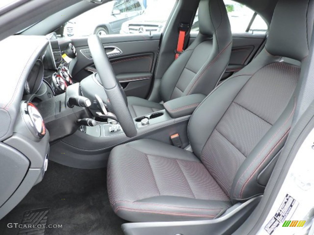 Black/Red Cut Interior 2015 Mercedes-Benz CLA 45 AMG Photo #104593368