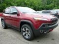 2015 Deep Cherry Red Crystal Pearl Jeep Cherokee Trailhawk 4x4  photo #7
