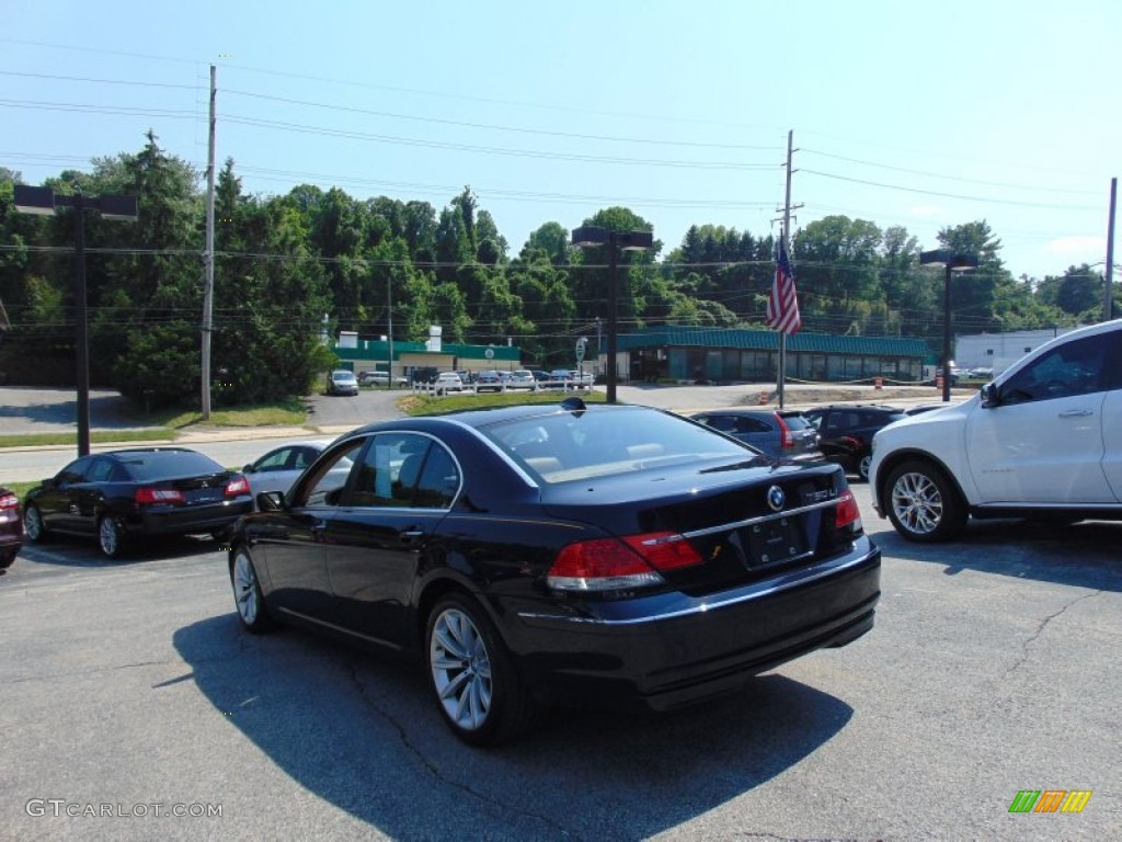 2008 7 Series 750Li Sedan - Monaco Blue Metallic / Rust Brown photo #5