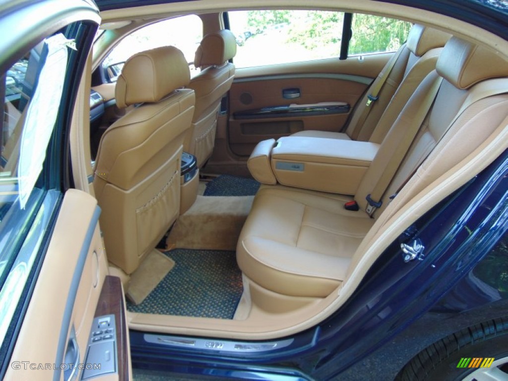 2008 7 Series 750Li Sedan - Monaco Blue Metallic / Rust Brown photo #23